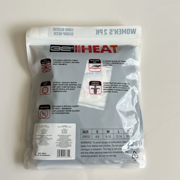 32 Degrees Ladies' Heat Long Sleeve Scoop Neck Tee, 2-pack - Picture 3 of 4